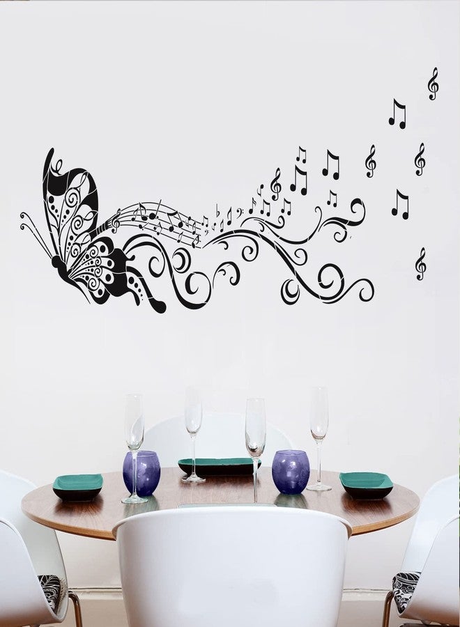 DECORZE Butterfly and Music Stencils for Painting on Wall - Art Stencils (DWS -16) - Image 1